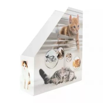 Recopilador de revistas HERMA gatos A4 amarillo
