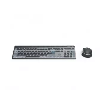 Teclado Hama WKM-750 con ratón incluido Home/Office Bluetooth QWERTZ alemán antracita, negro, azul