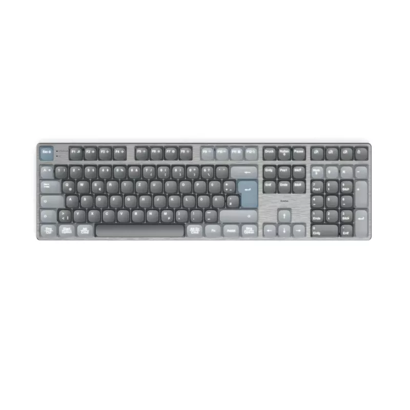 Hama WK-800 teclado mecánico inalámbrico multidispositivo, LED, QWERTZ, negro