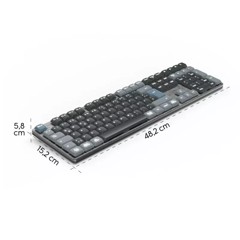 Hama WK-800 teclado mecánico inalámbrico multidispositivo, LED, QWERTZ, negro