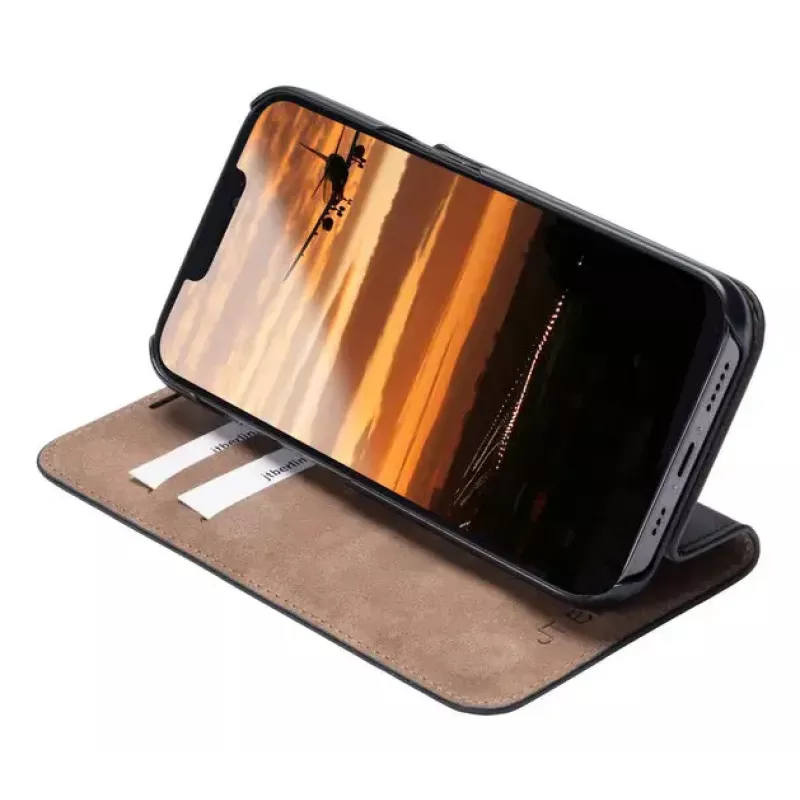 Funda cartera JT BERLIN 11106 para iPhone 16E 15,4 cm negra