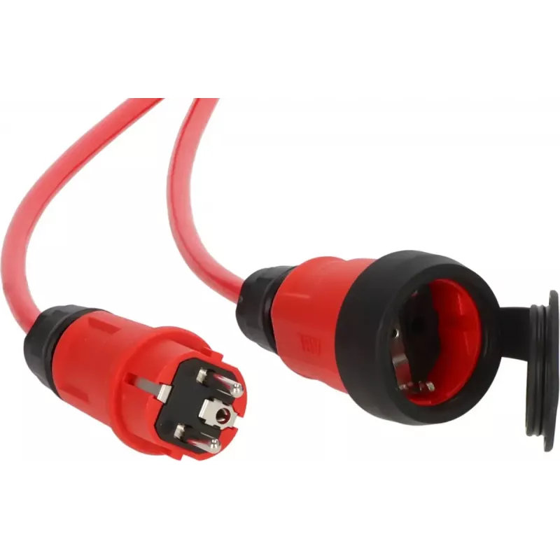 Cable alargador Brennenstuhl 9161050210 5 m 1 salida AC exterior Negro Rojo
