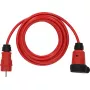 Cable alargador Brennenstuhl 9161050210 5 m 1 salida AC exterior Negro Rojo