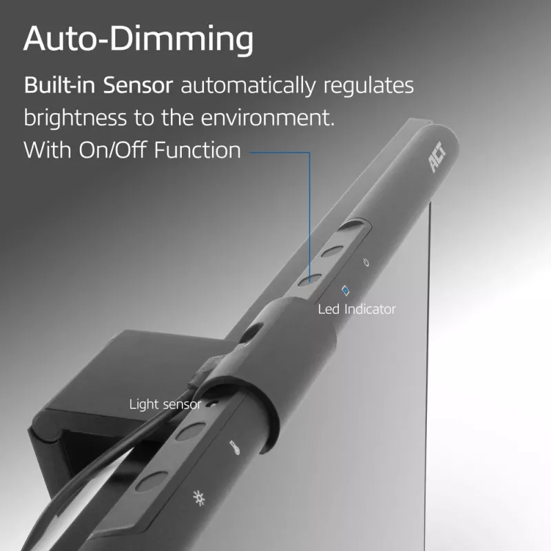 Barra de luz LED para monitor ACT AC8055 — lámpara de pantalla regulable alimentada por USB