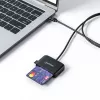 Lector de tarjetas de chip por contacto USB-C Manhattan con ranura microSD, conector macho USB Type-C a interfaz de lector por contacto y microSDXC, compatible con Windows, macOS y Linux, lee tarjetas SIM con adaptador, cable de 1 m, Negro, tres años de garantía