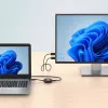 Kit de presentación inalámbrico HDMI 1080p Manhattan, set de 2 piezas con receptor HDMI y dongle transmisor HDMI para la transmisión inalámbrica de una señal de vídeo desde un portátil/tablet/smartphone a un televisor o proyector HDMI, Negro