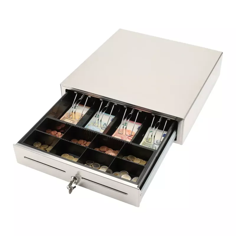 Olympia LD 410S cajón portamonedas manual, plateado