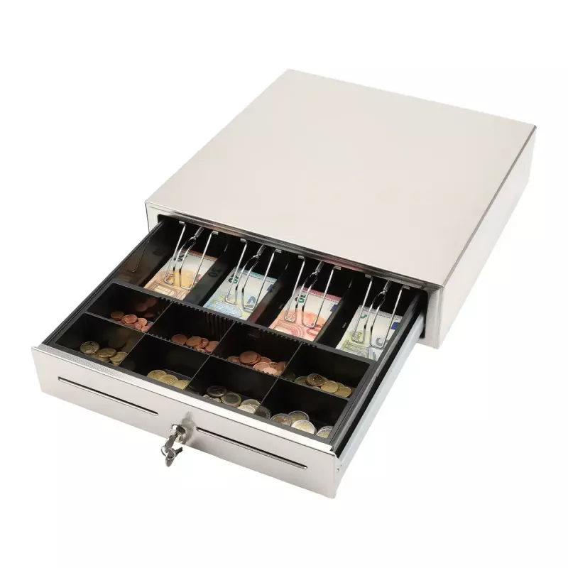 Olympia LD 410S cajón portamonedas manual, plateado