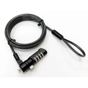 Candado de cable eSTUFF GLB220105-ITH, candado de combinación, negro, uso universal