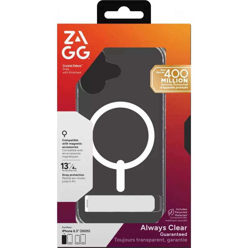 Funda ZAGG Crystal Palace Snap Kickstand para Apple iPhone 17, funda, Apple, iPhone 17, 16 cm (6,3
