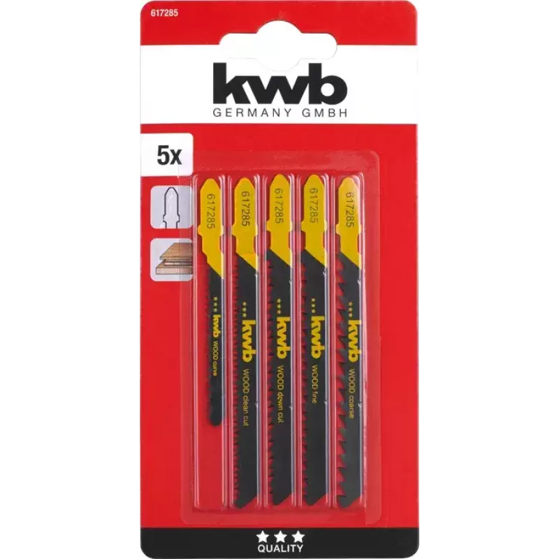 Hoja de sierra de calar KWB 617285 acero de alto carbono 5 uds.