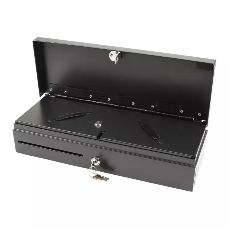 Cajón portamonedas electrónico Olympia HS-170 acero negro 460x170x100mm