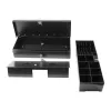 Cajón portamonedas electrónico Olympia HS-170 acero negro 460x170x100mm