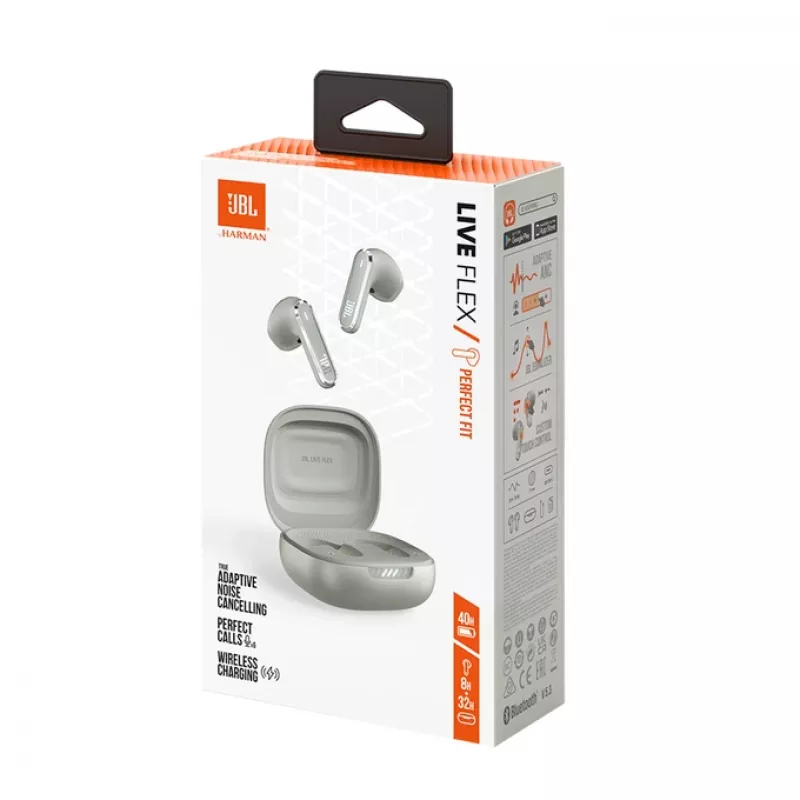 JBL LIVE FLEX auricular inalámbrico in-ear llamadas/música Bluetooth plateado