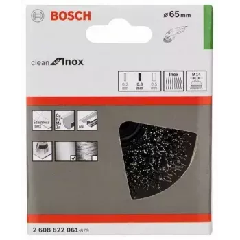Cepillo de vaso Bosch 2 608 622 061 diámetro 6,5 cm grosor de alambre 0,3 mm