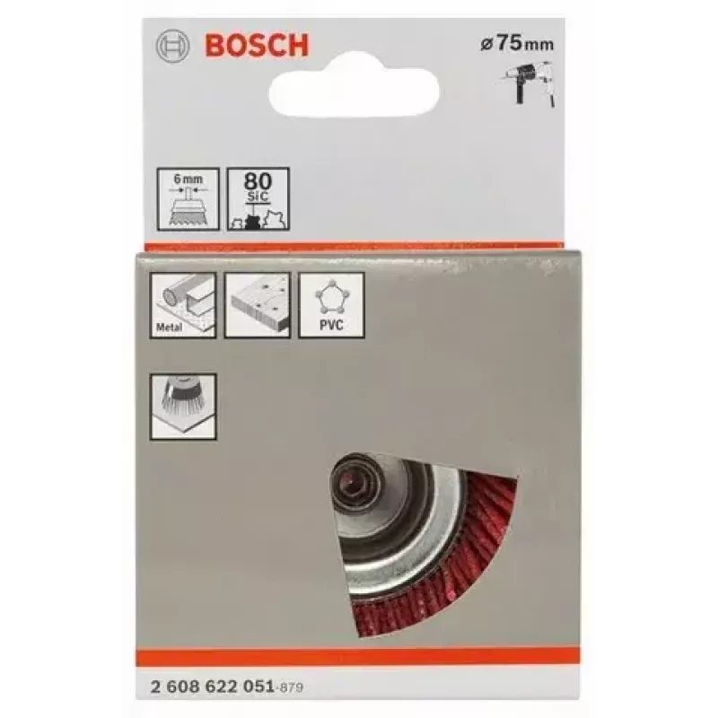 Bosch 2 608 622 051 cepillo de alambre/cepillo de vaso cepillo de vaso 7,5 cm