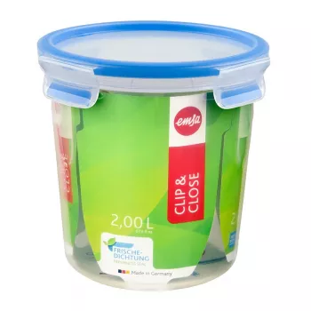 Recipiente para alimentos EMSA 508553 lata redonda 2 L azul, transparente 1 ud.