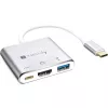 Dock para portátil/replicador de puertos Techly IADAP USB31-HDMIPTY cableado USB 3.2 Gen 1 (3.1 Gen 1) Type-C plateado