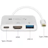 Dock para portátil/replicador de puertos Techly IADAP USB31-HDMIPTY cableado USB 3.2 Gen 1 (3.1 Gen 1) Type-C plateado