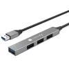 Dock para portátil/replicador de puertos Techly IUSB32-HUB4A-3U2SLS Cableado USB 3.2 Gen 1 (3.1 Gen 1) Tipo-A Gris