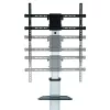 Soporte de suelo con bandeja Techly para TV LCD/LED 37-86 inch, 200 x 200 mm, 600 x 400 mm, -10 - 5°, 180°, Aluminio, Plástico, Acero, Negro, Gris