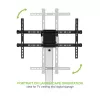 Soporte de suelo con bandeja Techly para TV LCD/LED 37-86 inch, 200 x 200 mm, 600 x 400 mm, -10 - 5°, 180°, Aluminio, Plástico, Acero, Negro, Gris
