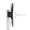 Soporte de suelo con bandeja Techly para TV LCD/LED 37-86 inch, 200 x 200 mm, 600 x 400 mm, -10 - 5°, 180°, Aluminio, Plástico, Acero, Negro, Gris