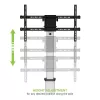 Soporte de suelo con bandeja Techly para TV LCD/LED 37-86 inch, 200 x 200 mm, 600 x 400 mm, -10 - 5°, 180°, Aluminio, Plástico, Acero, Negro, Gris