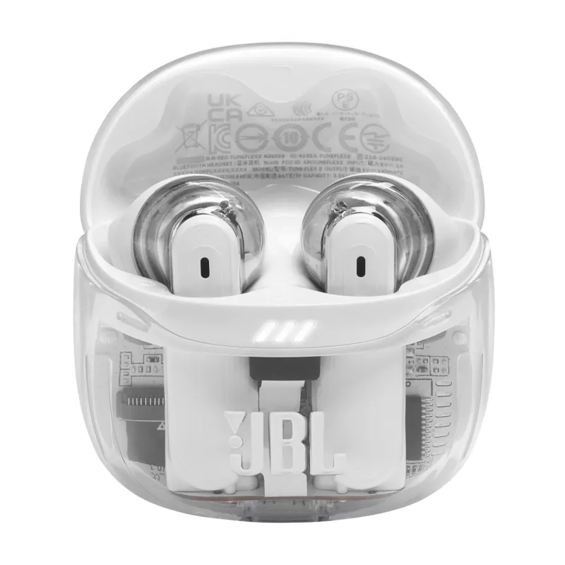 Auriculares JBL Tune Flex 2 Ghost Edition — True Wireless (TWS) In-Ear, Bluetooth, 20–20000 Hz, Blanco