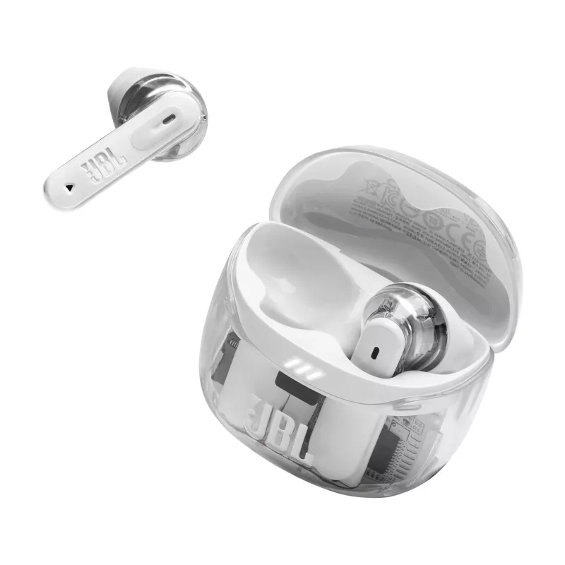 Auriculares JBL Tune Flex 2 Ghost Edition — True Wireless (TWS) In-Ear, Bluetooth, 20–20000 Hz, Blanco