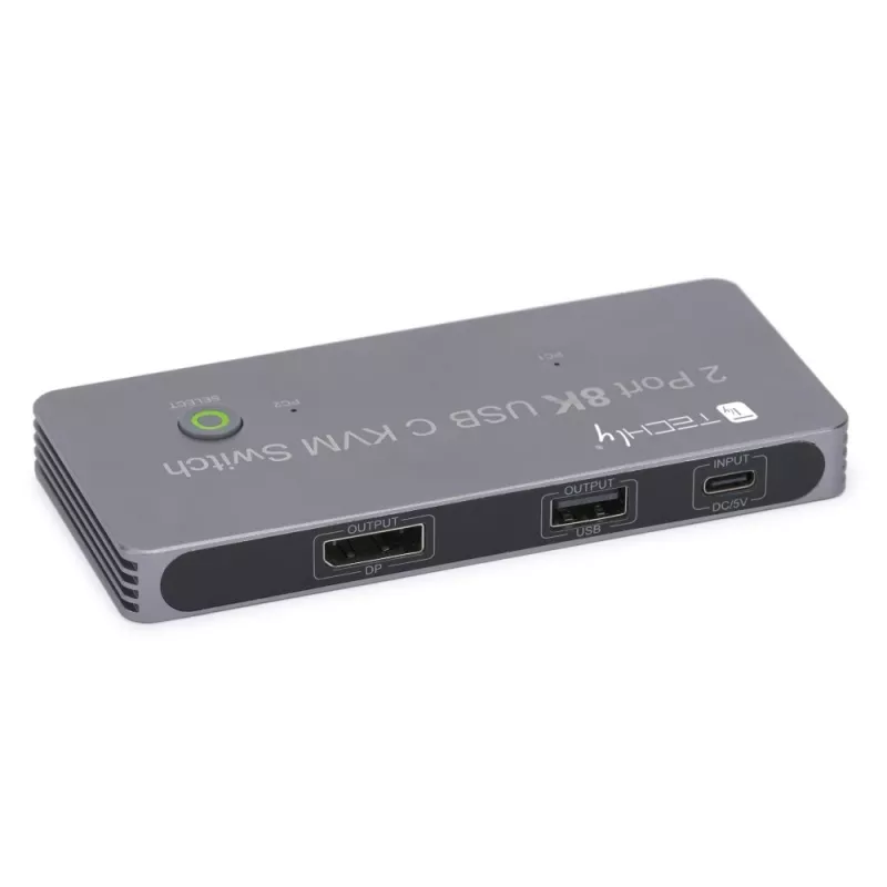 Conmutador KVM Techly IDATA KVM-DPC8K Gris