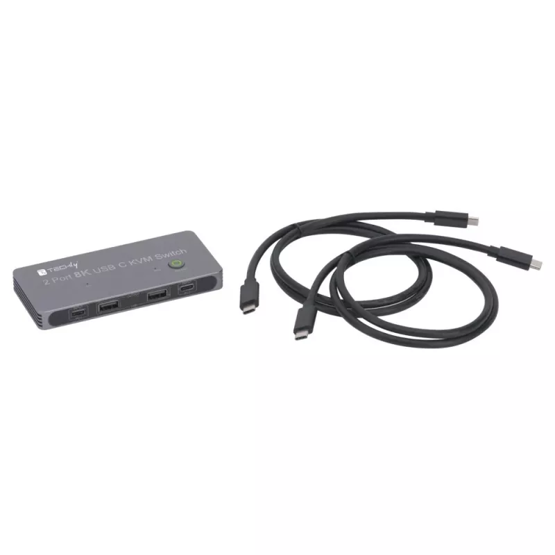 Conmutador KVM Techly IDATA KVM-DPC8K Gris