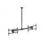 Soporte de techo para dos pantallas EQUIP 81,3 cm – 152,4 cm (32 pulgadas–60 pulgadas) (VESA 200x200–600x400, máx. 80 kg, orientable ±180°), negro