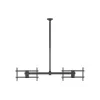 Soporte de techo para dos pantallas EQUIP 81,3 cm – 152,4 cm (32 pulgadas–60 pulgadas) (VESA 200x200–600x400, máx. 80 kg, orientable ±180°), negro
