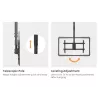 Soporte de techo para dos pantallas EQUIP 81,3 cm – 152,4 cm (32 pulgadas–60 pulgadas) (VESA 200x200–600x400, máx. 80 kg, orientable ±180°), negro