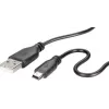 Renkforce RF-4080792 Cable de datos USB 2.0, USB-A a Mini-USB-B, 1 m, Negro
