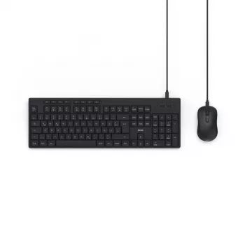 Hama CKM-200 Teclado ratón incluido Home/Office USB QWERTZ Alemán Negro