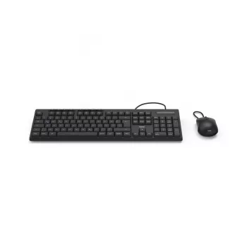 Hama CKM-200 Teclado ratón incluido Home/Office USB QWERTZ Alemán Negro