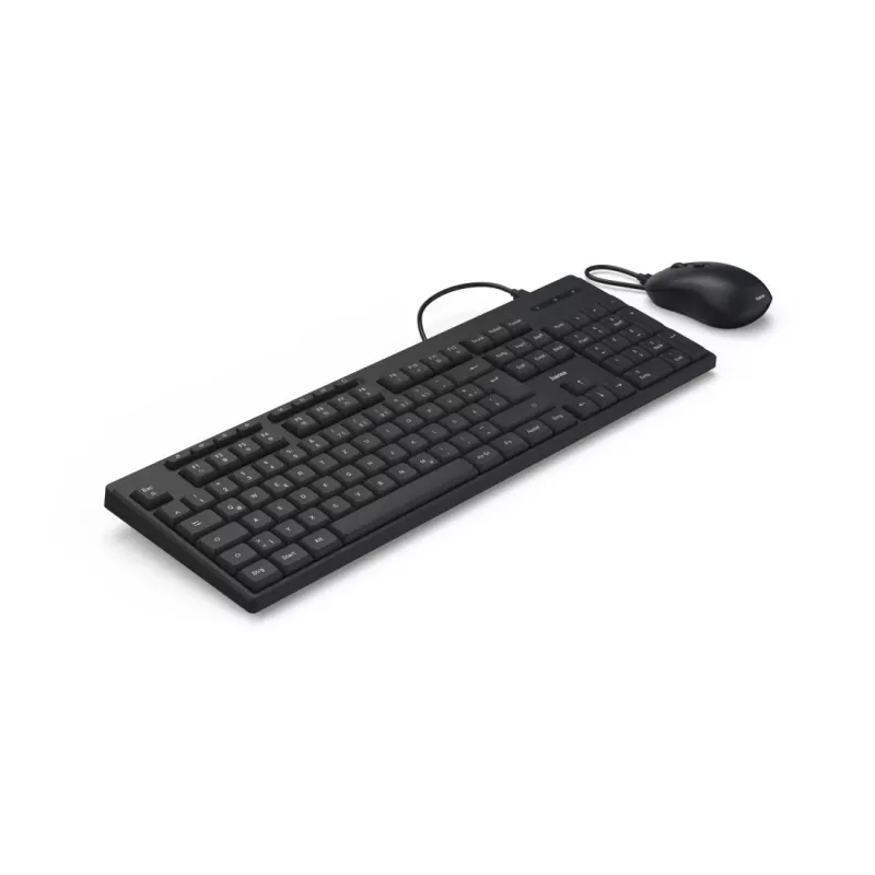 Hama CKM-200 Teclado ratón incluido Home/Office USB QWERTZ Alemán Negro