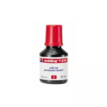 Tinta de recarga para rotulador Edding T-25, tinta roja, 30 ml, unidad