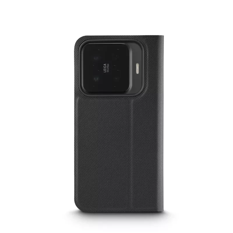Funda tipo folio para móvil HAMA Daily Protect para Xiaomi 15T Pro — compatible con pantallas de 17,4 cm (6,83 inch), negra, 2 compartimentos para tarjetas, soporte de mesa
