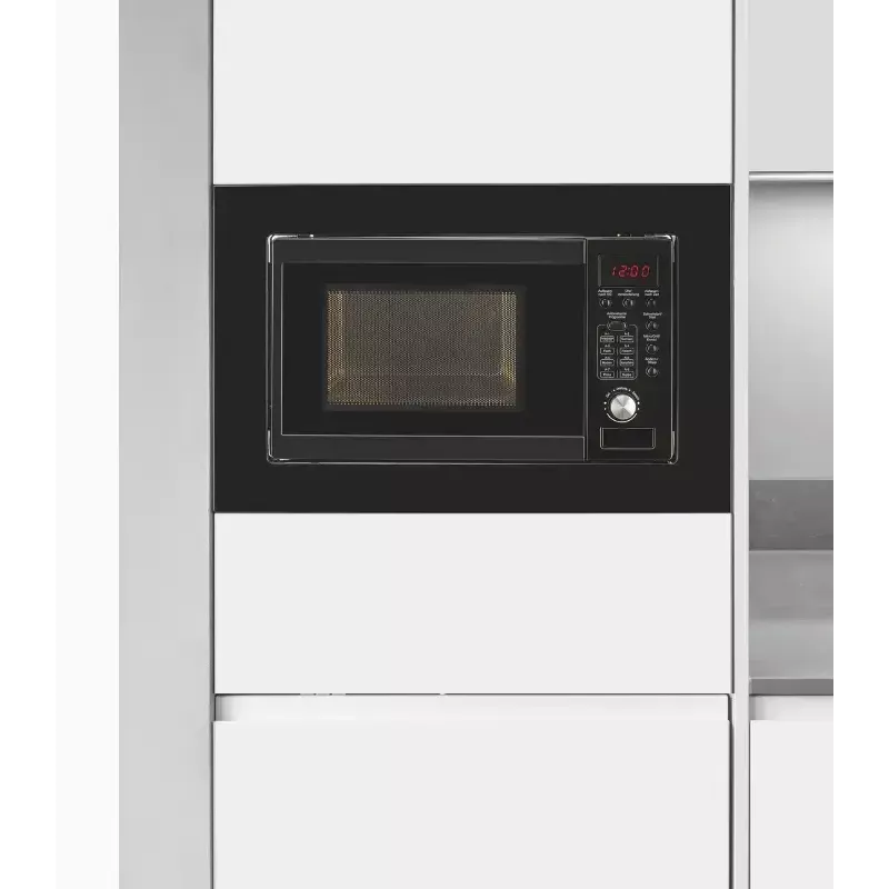 Microondas con grill integrable Exquisit EMW20.1 G — 20 l, 800 W, negro, manejo por botones y mando giratorio, pantalla integrada
