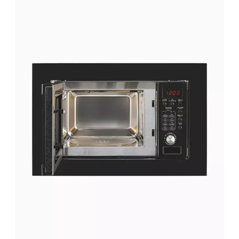 Microondas con grill integrable Exquisit EMW20.1 G — 20 l, 800 W, negro, manejo por botones y mando giratorio, pantalla integrada