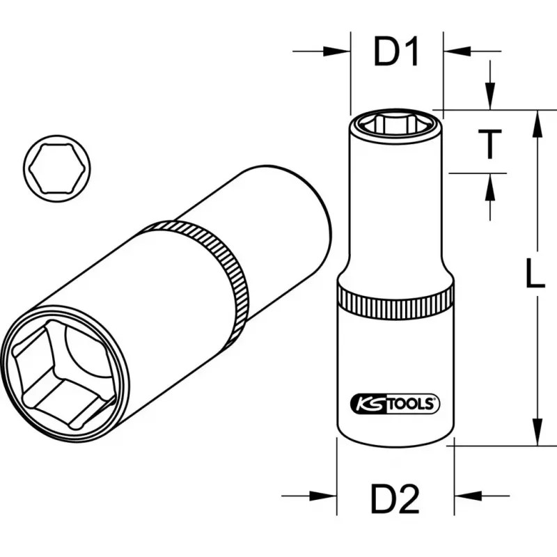 Juego de vasos KS Tools 917.5391