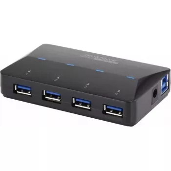 Hub de interfaz Renkforce RF-3806031 USB 3.2 Gen 1 Type-B Negro