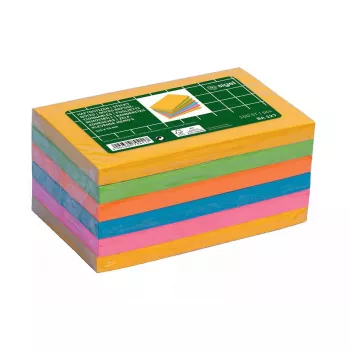 Bloc de notas autoadhesivo Sigel BA127 rectangular azul verde naranja rosa amarillo 100 hojas