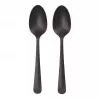 Cuchara de sopa desechable Papstar 96528 polipropileno negro 190 mm 100 uds.