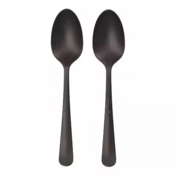 Cuchara de sopa desechable Papstar 96528 polipropileno negro 190 mm 100 uds.