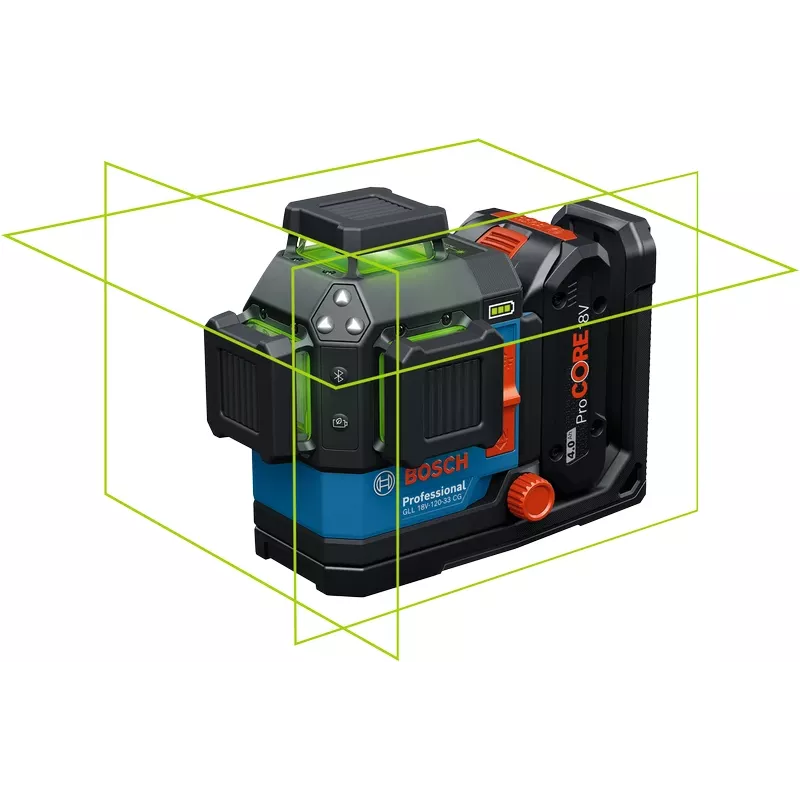 Bosch GLL 18V-120-33 CG láser de líneas verde 1x4,0 Ah (mpn 0601065100)