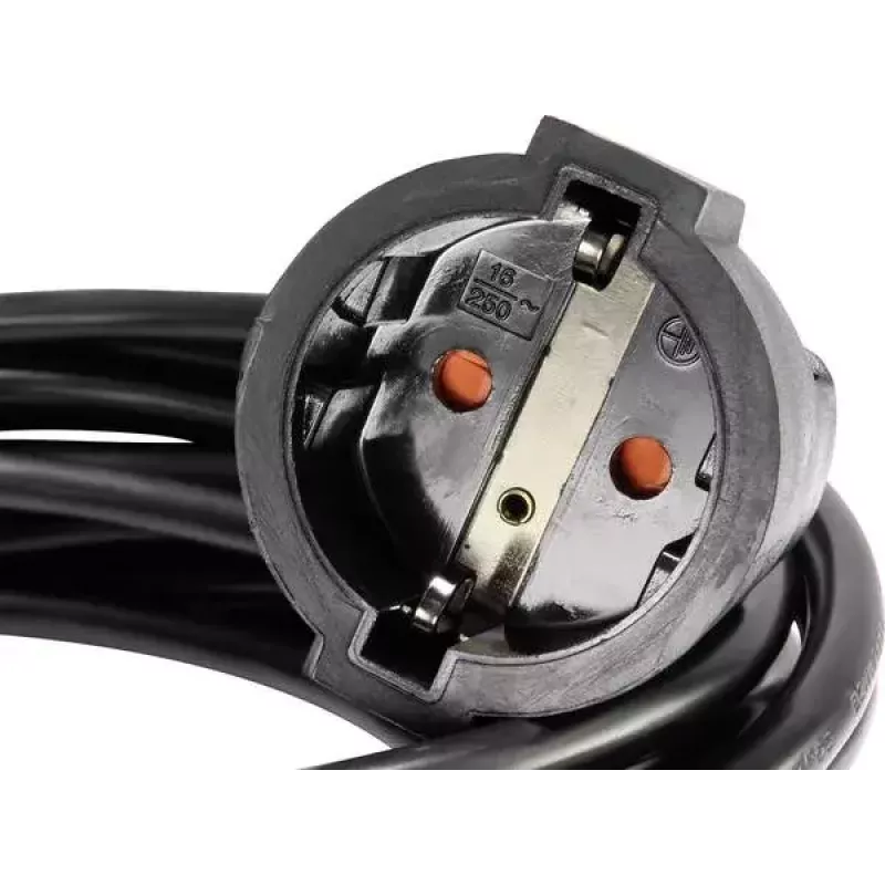 Cable de alimentación BASETech 1593780 negro 3m